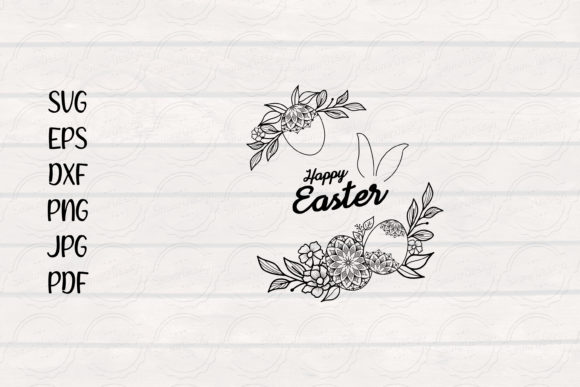 Easter Egg Floral Frame