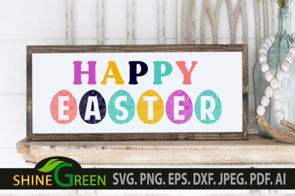 Easter SVG Floral Egg Farmhouse Sign