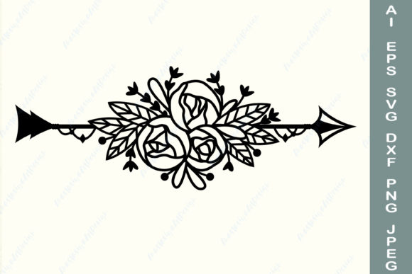 Floral Arrow SVG: Boho Charm for Real Embroidery Projects