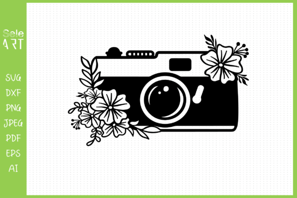 Floral Camera SVG