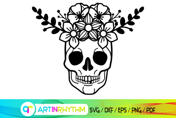 Floral Skull SVG: Bold, Balanced, Real-World Ready