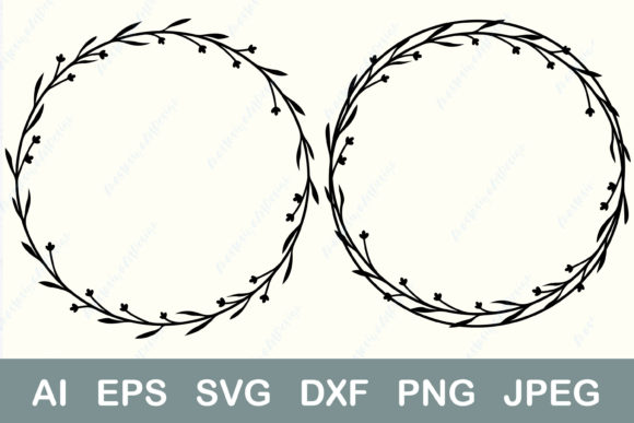 Floral Wreath SVG & Leaf Frame SVG