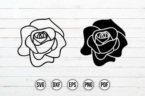 Flower SVG, Rose SVG, Floral Clipart