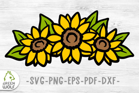Layered Sunflower SVG for Cricut