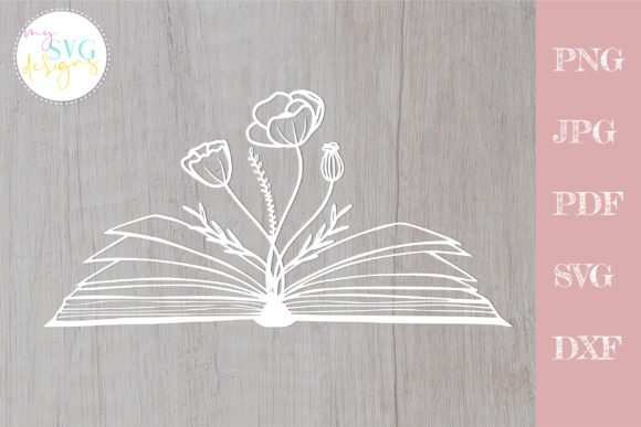 Librarian SVG: Floral Book Blooming