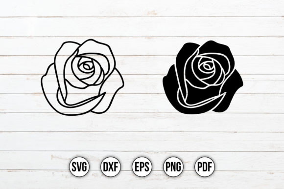 Rose, Flower SVG, Floral Clipart