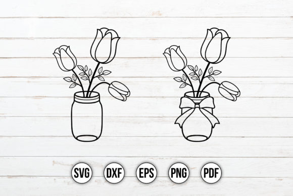 Rose with Mason, Flower SVG