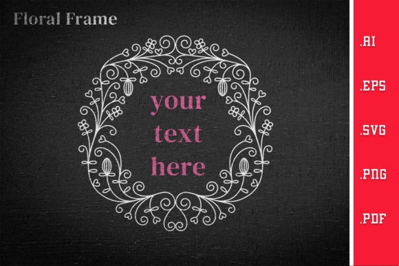 Rounded Floral Frame SVG