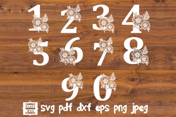 Sunflowers Numbers SVG: Floral Numbers