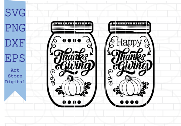 Thanksgiving Mason Jar SVG, Fall SVG