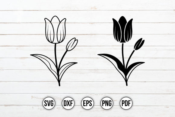 Tulip SVG, Flower SVG, Floral Clipart