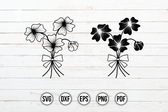 Wildflower with Ribbon, Floral SVG